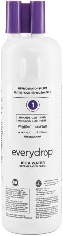 Everydrop by Whirlpool Refrigerator Water Filter 1 – EDR1RXD1, Single-Pack, Purple