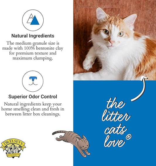 Dr. Elsey's Ultra Unscented Clumping Clay Cat Litter – 40 lb