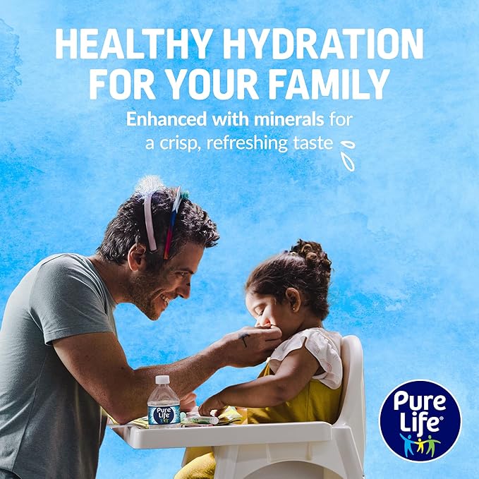 Pure Life Purified Water Bottles – 8 fl oz, 24 Pack