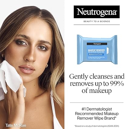 Neutrogena Makeup Remover Wipes | Ultra-Soft Cleansing Towelettes | 50 Count (2 Pack).