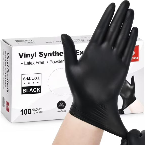 Schneider Vinyl Synthetic Exam Gloves | 4 Mil Latex-Free Disposable Gloves.