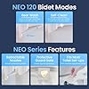 LUXE Bidet NEO 120 | Non-Electric Toilet Seat Attachment with Self-Cleaning Nozzle (White).