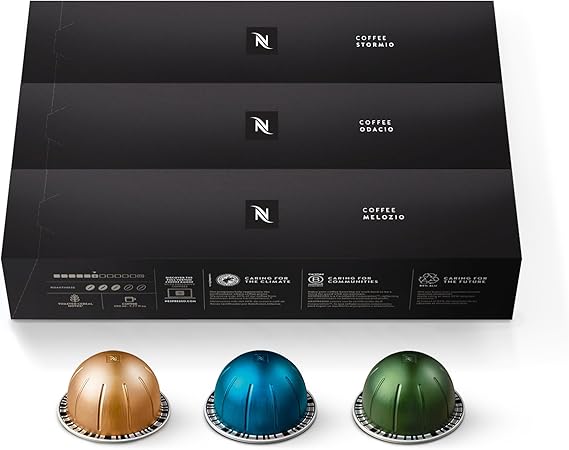 Nespresso Vertuo Coffee Pods Variety Pack – 30 Count | 7.8 oz VertuoLine Capsules