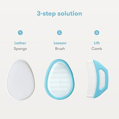 Frida Baby 3-Step Cradle Cap System | Gentle Baby Scalp Care for Cradle Cap Treatment