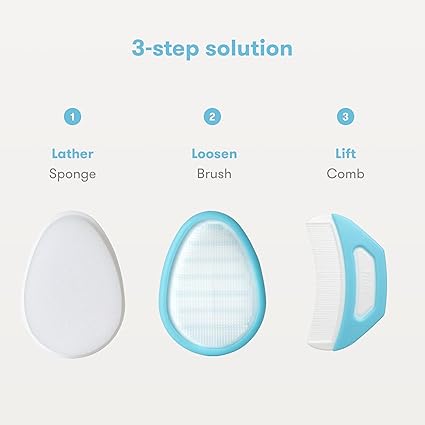 Frida Baby 3-Step Cradle Cap System | Gentle Baby Scalp Care for Cradle Cap Treatment