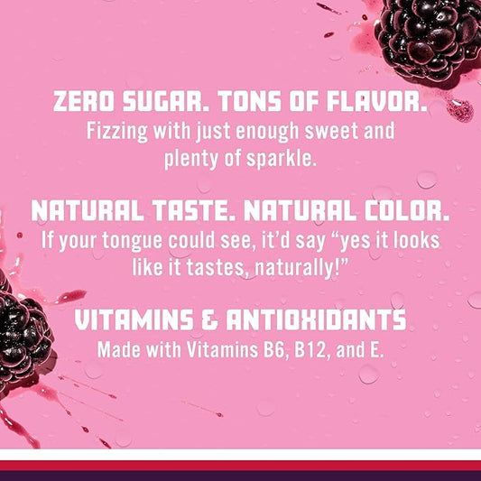 Sparkling Ice Black Raspberry Sparkling Water | 17 fl oz Bottles, Pack of 12