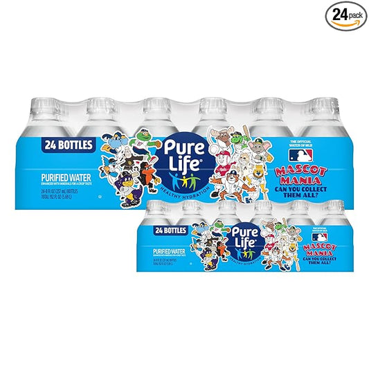 Pure Life Purified Water Bottles – 8 fl oz, 24 Pack