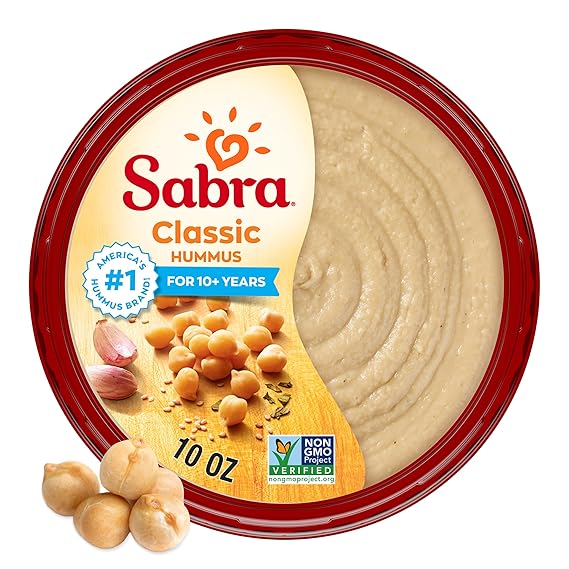 Sabra Classic Hummus | Creamy Mediterranean Dip 10 oz Tub.