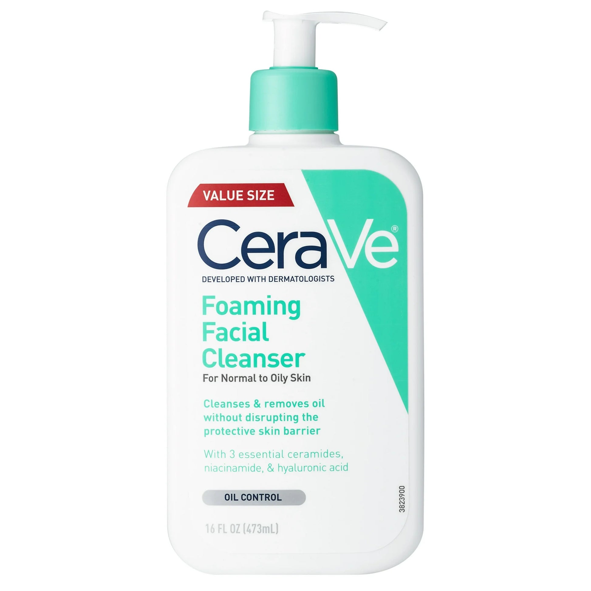 CeraVe Foaming Facial Cleanser | For Oily Skin| Fragrance-Free, Non-Drying, 16 oz.