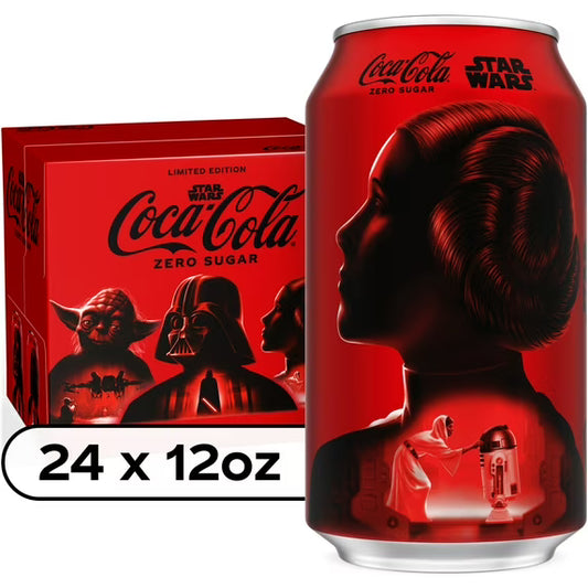 Coca-Cola Zero Sugar Sugar-Free Soda Pop, 12 fl oz Cans, 24 Pack.