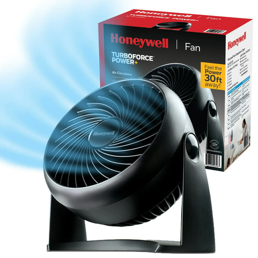 Honeywell TurboForce HT-900 Fan | 11-Inch Quiet Personal Table Fan with 90° Pivot.