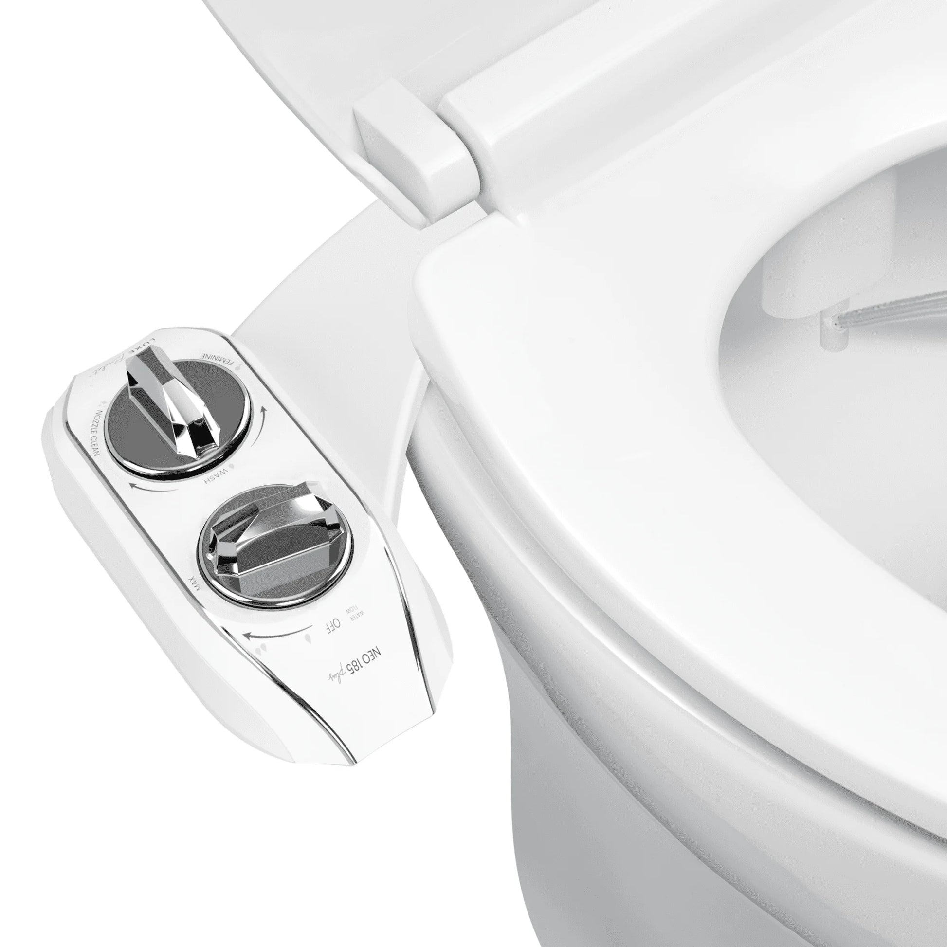 LUXE Bidet NEO 120 | Non-Electric Toilet Seat Attachment with Self-Cleaning Nozzle (White).