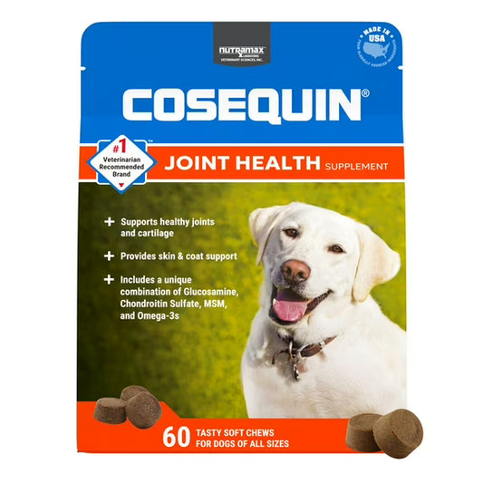 Nutramax Cosequin for Dogs Joint Health Supplement, Soft Chews, 60 Count.