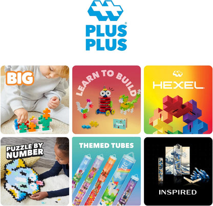 Plus-Plus 240-Piece Interlocking Building Blocks for Kids, Open-Ended STEM Construction Toys, Mini Classroom Manipulatives