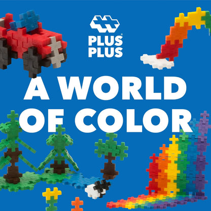 Plus-Plus Open Play Set 600 Pieces, Basic Color Mix, Interlocking Mini Puzzle Blocks, STEM Construction Toy for Kids