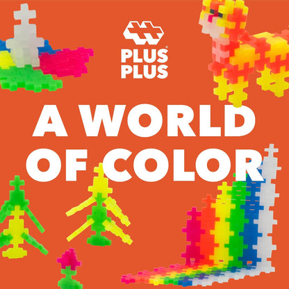 Plus-Plus Open Play Set 600 Pieces, Interlocking Mini Puzzle Blocks, STEM Building & Construction Toy for Kids