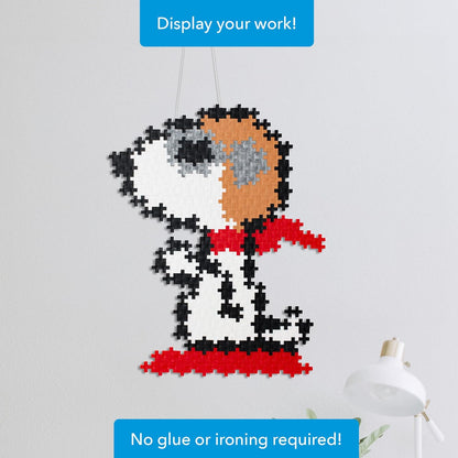 Plus-Plus Puzzle by Number – Flying Ace Peanuts Edition, 275-Piece Interlocking Mini Blocks, 2D STEM Puzzle Toy for Kids