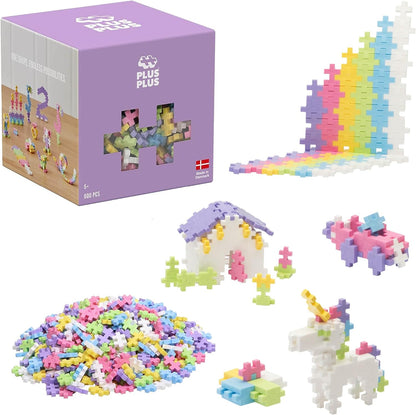Plus-Plus Open Play Set 600 Pieces, Interlocking Mini Puzzle Blocks, STEM Building & Construction Toy for Kids