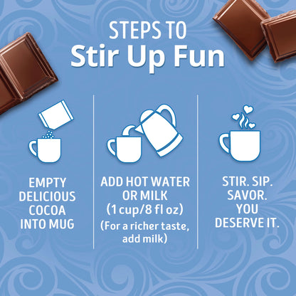 Swiss Miss Reduced Calorie Milk Chocolate Hot Cocoa Mix, 0.39 oz Packets, 8-Count (2 Pack)